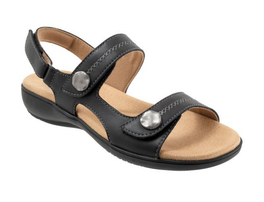 Trotters Women's Romi Stitch Sandals Black