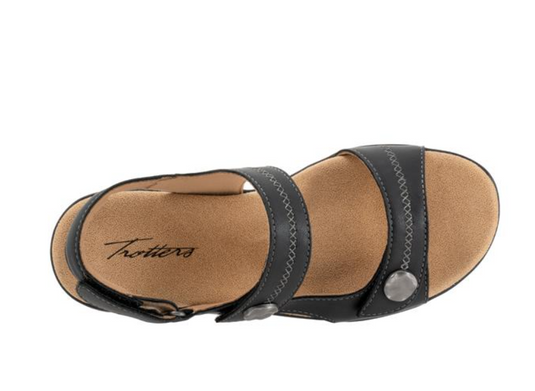 Trotters Women's Romi Stitch Sandals Black