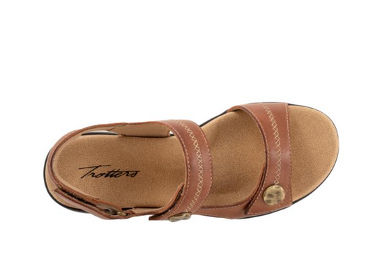 Trotters Women's Romi Stitch Sandals Luggage