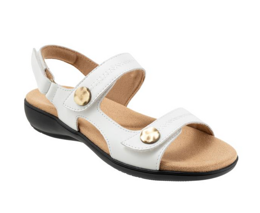 Trotters Women's Romi Stitch Sandals White