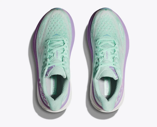 Hoka One One Women's Clifton 9 Sneaker Sunlit Ocean / Lilac Mist