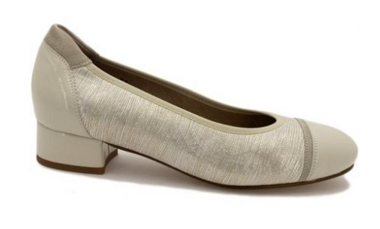 Piesanto Women's Dress Shoe 210533 Platino/Beige Multi