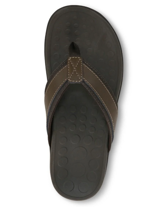 Vionic Men's Tide Toe Post Sandal Brown