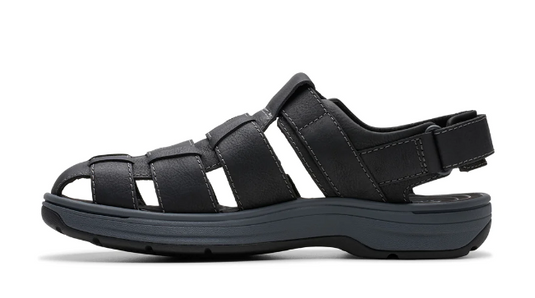 Clarks Men's Saltway Cove Sandal Black Leather