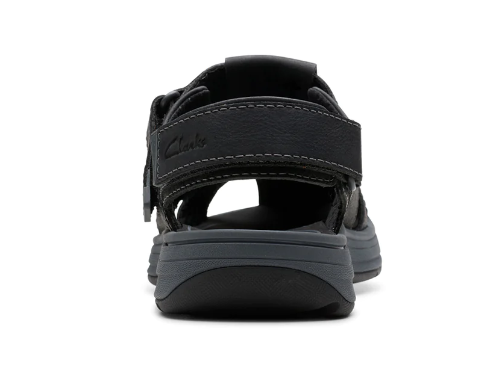 Clarks Men's Saltway Cove Sandal Black Leather