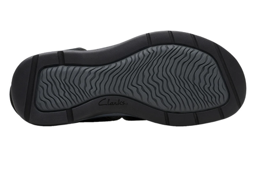 Clarks Men's Saltway Cove Sandal Black Leather