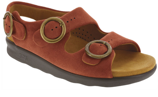 SAS Women's Relaxed Heel Strap Sandal Rust