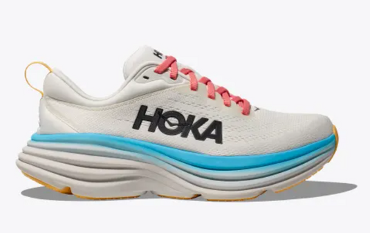 Hoka One One Women's Bondi 8 Sneaker Blanc De Blanc / Swim Day