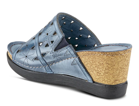 Spring Step Women's Fusawedge Sandal Blue