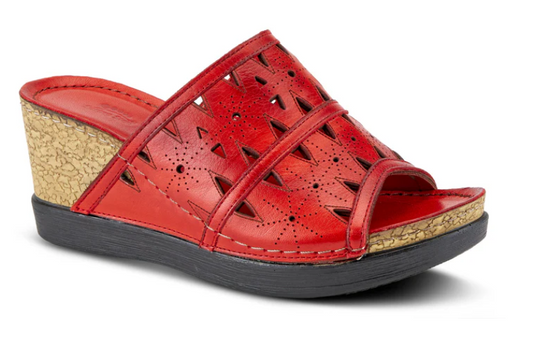 Spring Step Women's Fusawedge Sandal Red