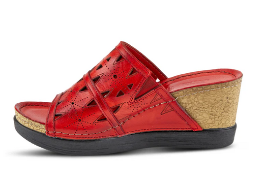 Spring Step Women's Fusawedge Sandal Red