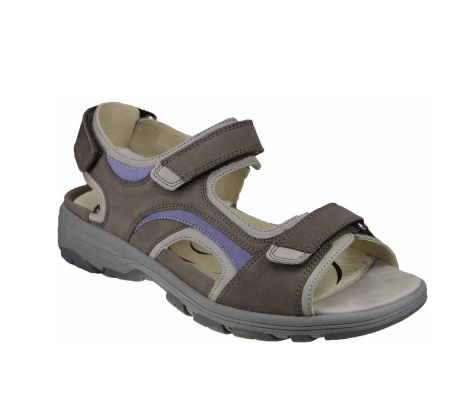 Waldlaufer Women's Herki Sandal Lavander Stein Stone