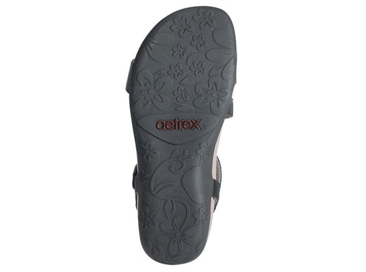 Aetrex Women's Gabby Adjustable Sandals Black