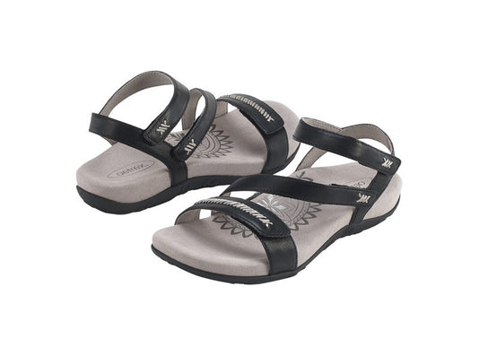 Aetrex Women's Gabby Adjustable Sandals Black