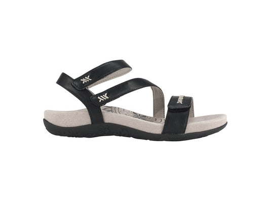 Aetrex Women's Gabby Adjustable Sandals Black