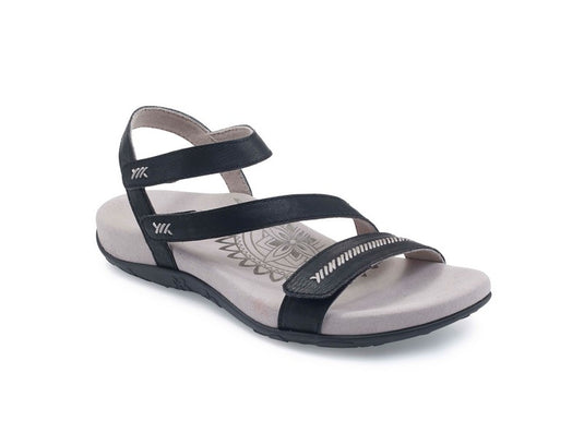 Aetrex Women's Gabby Adjustable Sandals Black