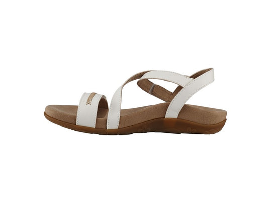 Aetrex Women's Gabby Adjustable Sandals White