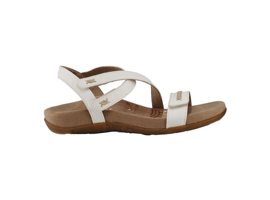 Aetrex Women's Gabby Adjustable Sandals White