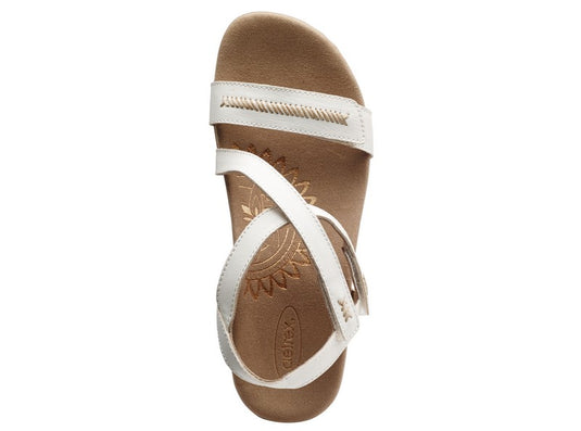 Aetrex Women's Gabby Adjustable Sandals White