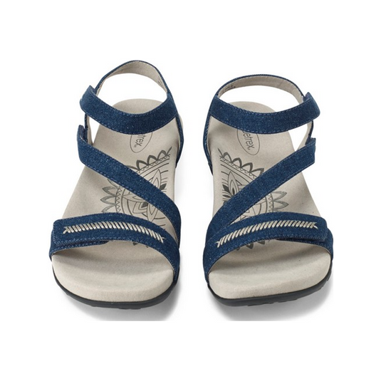 Aetrex Women's Gabby Adjustable Sandals Denim