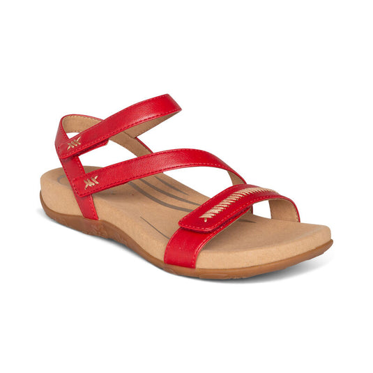 Aetrex Women's Gabby Adjustable Sandals Red