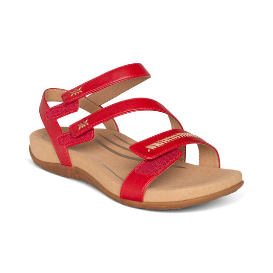 Aetrex Women's Gabby Adjustable Sandals Red