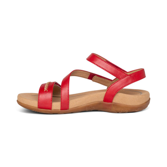 Aetrex Women's Gabby Adjustable Sandals Red