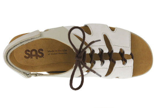 SAS Women's Sedona Lace Up Wedge Sandal Driftwood Driftwood