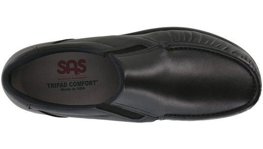 SAS Men's Side Gore Slip-On Black Smooth