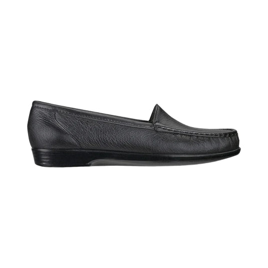 SAS Women's Simplify Slip On Loafer Black Leather