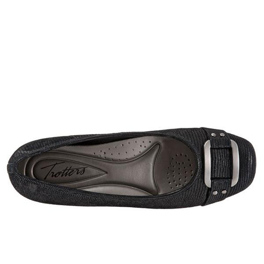 Trotters Women's Sizzle Signature Black Lizard