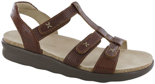 SAS Women's Sorrento Ankle Strap Sandals Woven Brandy