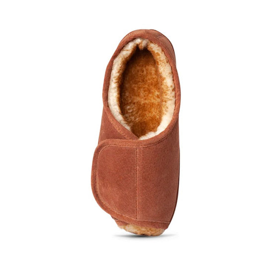 Old Friends Men's Step-In Adjustable Slippers Chestnut II