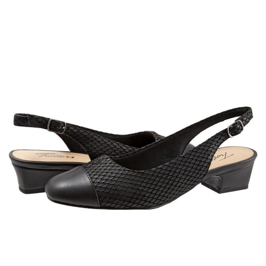 Trotters Women's Dea Slingback Sandals Black Diamond