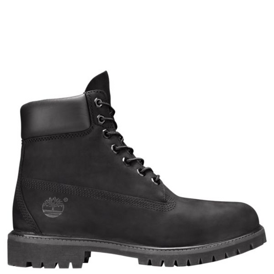 Timberland Men's 6 Inch Premium Waterproof Boots Black Nubuck