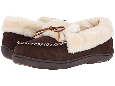 Tempur-Pedic Women's Laurin Moccasin Slippers Chocolate