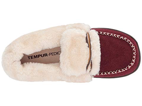 Tempur-Pedic Women's Laurin Moccasin Slippers Ruby