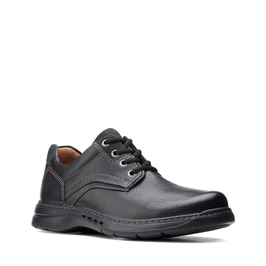 Clarks Un Brawley Pace Black Leather