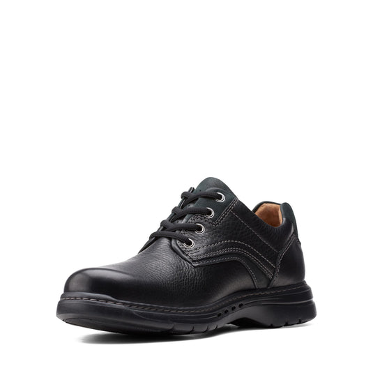 Clarks Un Brawley Pace Black Leather