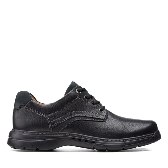 Clarks Un Brawley Pace Black Leather