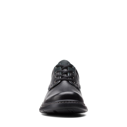 Clarks Un Brawley Pace Black Leather