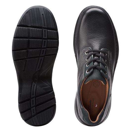 Clarks Un Brawley Pace Black Leather