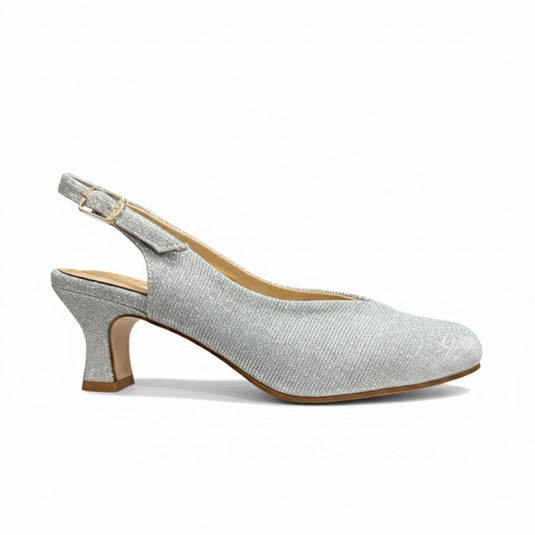Piesanto Women's  260230 Slingback Kit Pump Galaxia Plata