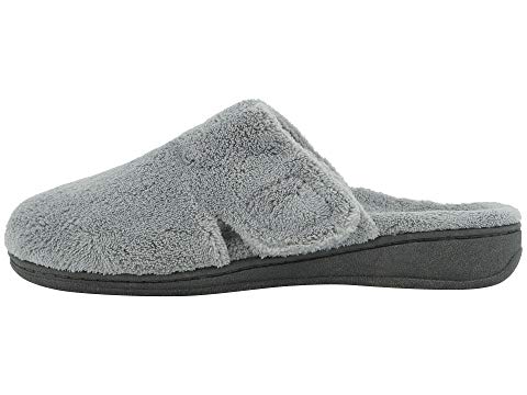 Vionic Women's Gemma Mule Hook & Loop Slippers Light Gray