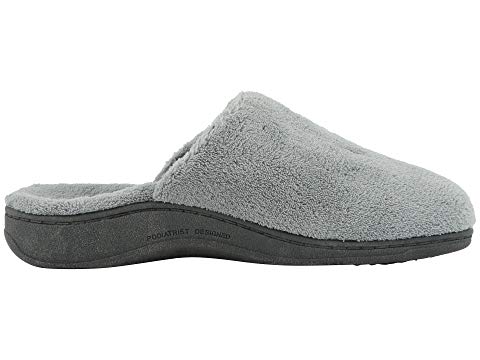 Vionic Women's Gemma Mule Hook & Loop Slippers Light Gray