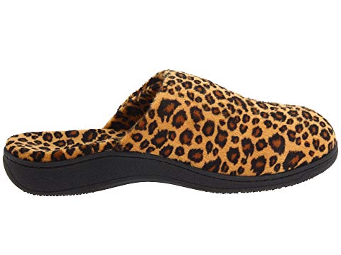 Vionic Women's Gemma Mule Hook & Loop Slippers Tan Leopard