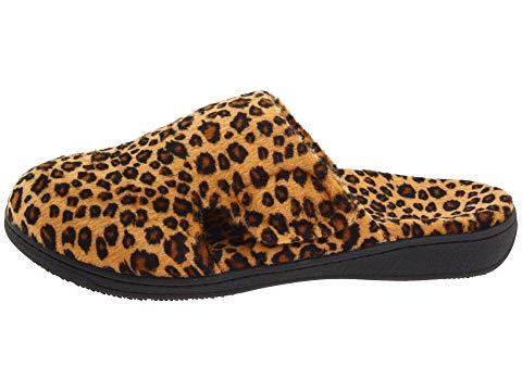 Vionic Women's Gemma Mule Hook & Loop Slippers Tan Leopard