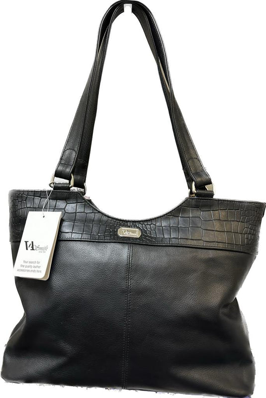 VA Smith Lissa Leather HandBag Black