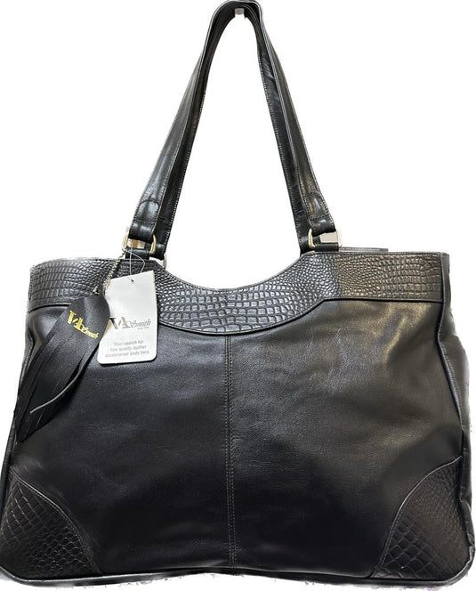VA Smith Sandy Leather HandBag Black