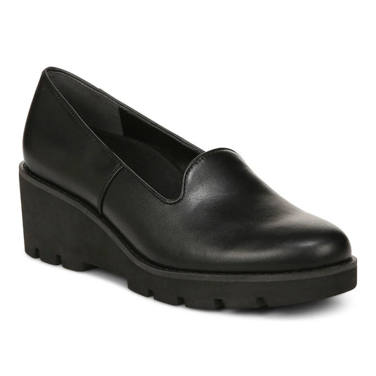 Vionic Women's Willa Wedge Black Leather